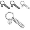 Elegant Stainless Steel Keychain Heart Pendant Personalized Gift For Friends And Colleagues