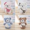 Cute Plush Bear Keychain With Soft Fur For Car And Bag Decor