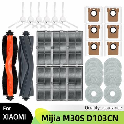 Fit For Xiaomi Mijia M30S D103CN Replacement Accessories Consumables Main Side Brush Hepa Filter Mop Cloth Dust Bag Parts