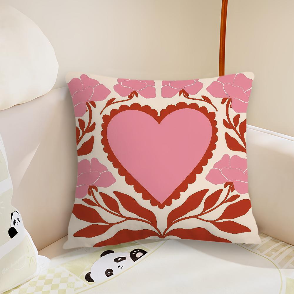 love flower fashion cushion cover Pillow Case Plush Fabric Soft Double Sided Print Sofa Cushion Cover Throw Pillow Covers