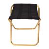Outdoor Folding Chair Aluminum Alloy Fishing Chair Barbecue Camping Foldable Stool Portable Train Stool Black