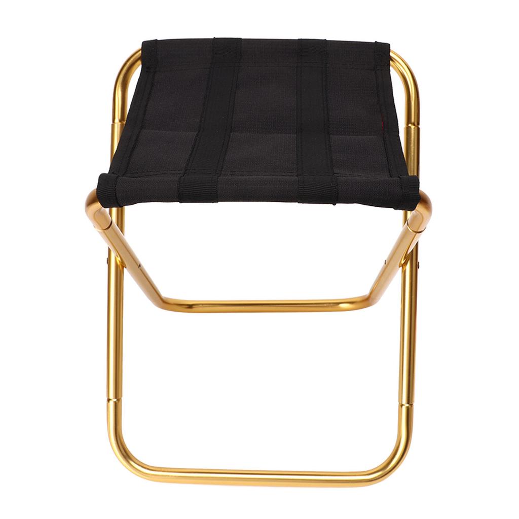 Outdoor Folding Chair Aluminum Alloy Fishing Chair Barbecue Camping Foldable Stool Portable Train Stool Black
