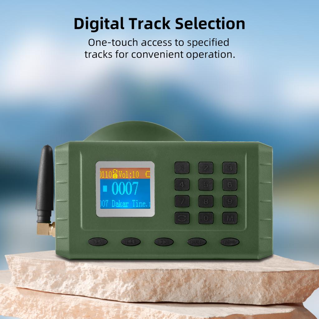 Bird Repellent Devices Outdoor with Remote Control Wireless MP3 Player and Loudspeaker Anti Repellent with 110 Songs