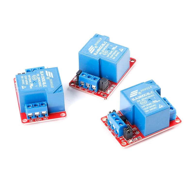 2Pcs 12V Relay Module 1-Channel 30A with Optocoupler Isolation Relay Module 5mA High and Low Level Trigger PCB