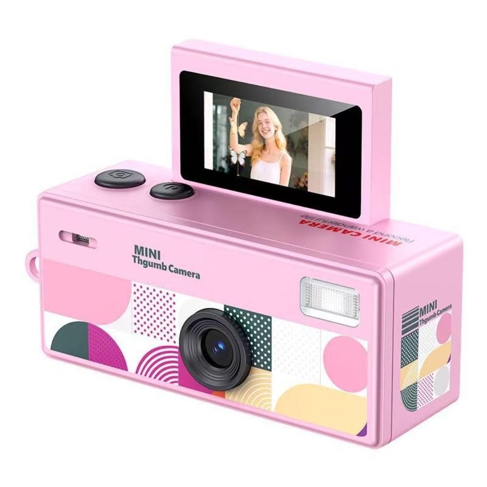 

Gifts Flip Screen Keychain Thumb Camera Retro Bag Charm Digital Camera Mini with Video Recording Outdoor Sports Camera