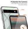 For Google Pixel 6a Phone TPU Case Clear Phone Cover with 2.5D Arc Edge Tempered Glass Screen Film