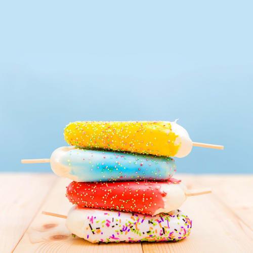 Beicemania? Silicone Popsicle Mold, Ice Cube Tray, Stick Ice, Popsicle Maker, Classic Purple, Includes 20 Wooden Popsicle Sticks