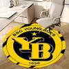 BSC Young Boys,1898 Chair Mat Round Rug Office Carpet, Machine Washable, Non Slip, Suitable for Living Rooms, Bedrooms
