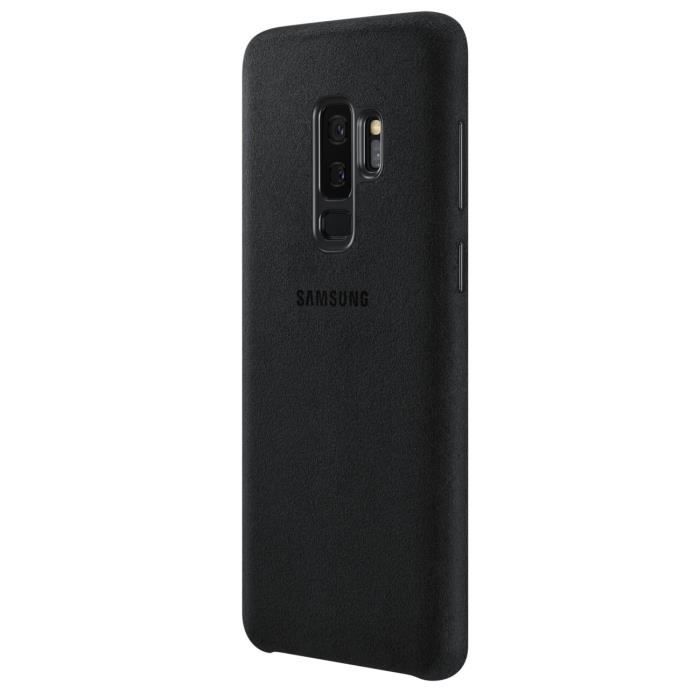 Samsung Coque en Alcantara S9+ Noir