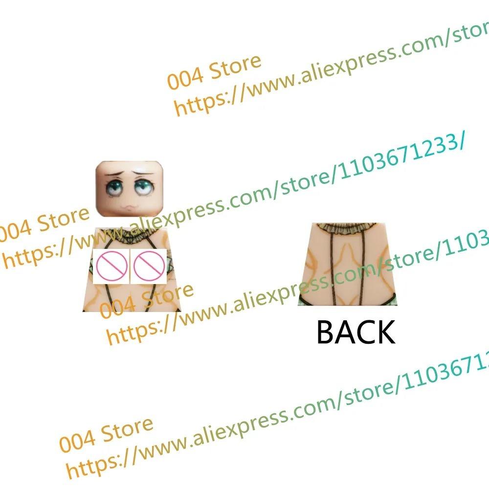 18+ Adult Building Block MOC Anime Action Figure Sexy Model Date Cartoon Swimwear Girl Hair Kit Ornament Toy Gift Collection F31