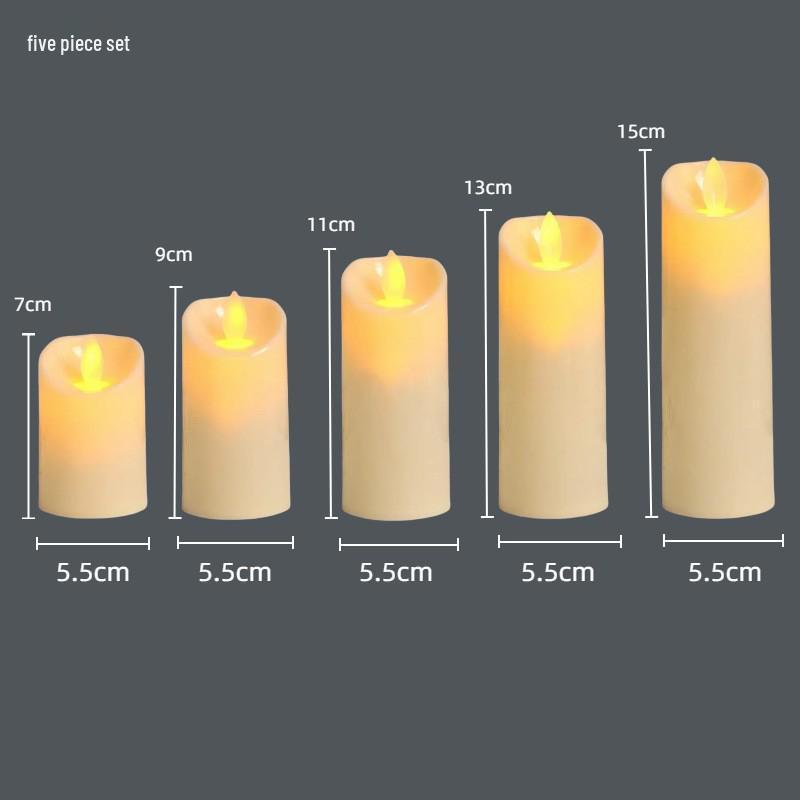 LED Swing Flame Candle: Slanted Mouth Design for Weddings, Cafes, Clubs, and Decor