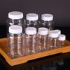 PET Wide-Mouth Transparent Dispensing Bottle with Lid - Solid/Liquid Container