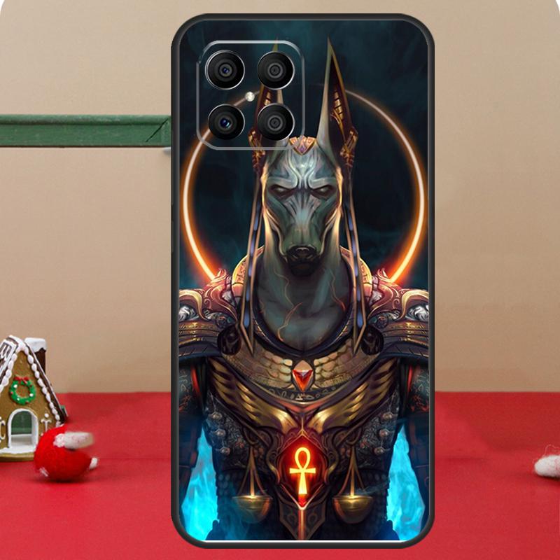 Egypt Nefertiti Anubis Ankh Case For Honor Magic 8 7 6 Pro Honor 200 400 70 90 Lite X8c X8b X9a X9b X9c X9d Win RT Coque