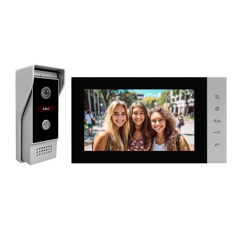 

HD Video Doorbell with One-Button Call & Remote Control: Touchscreen, Card Swiping Unlock for Villa Home Monitoring