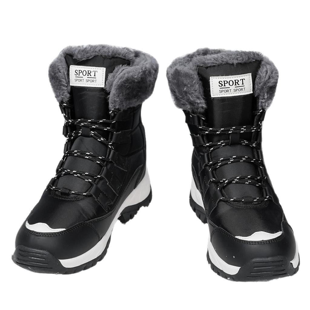 Women's High-Top Winter Snow Boots: Outdoor Travel Style, Plus Cotton, Combat Design, New for 2025.