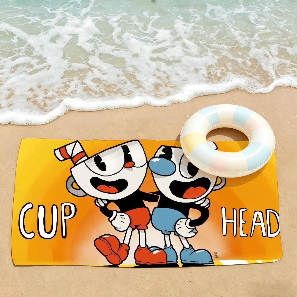 Adventure Game Cuphead Towel Drying Bath Towel Applicable To Light Swimming Camping Yoga Beach Out
