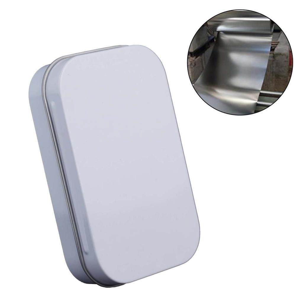 Metal Rectangular Mini Empty Tin Box Tinplate Bin Jar Flip Hinged Container 95x60x20mm Jewelry Candy Xmas Gifts Storage Cases