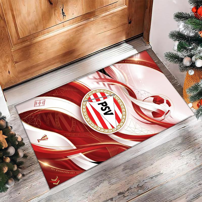 PSV Eindhoven FC Soccer Football Pattern Soft Area Rug Non Slip Indoor Floor Carpet Sports Decor Mat for Bedroom