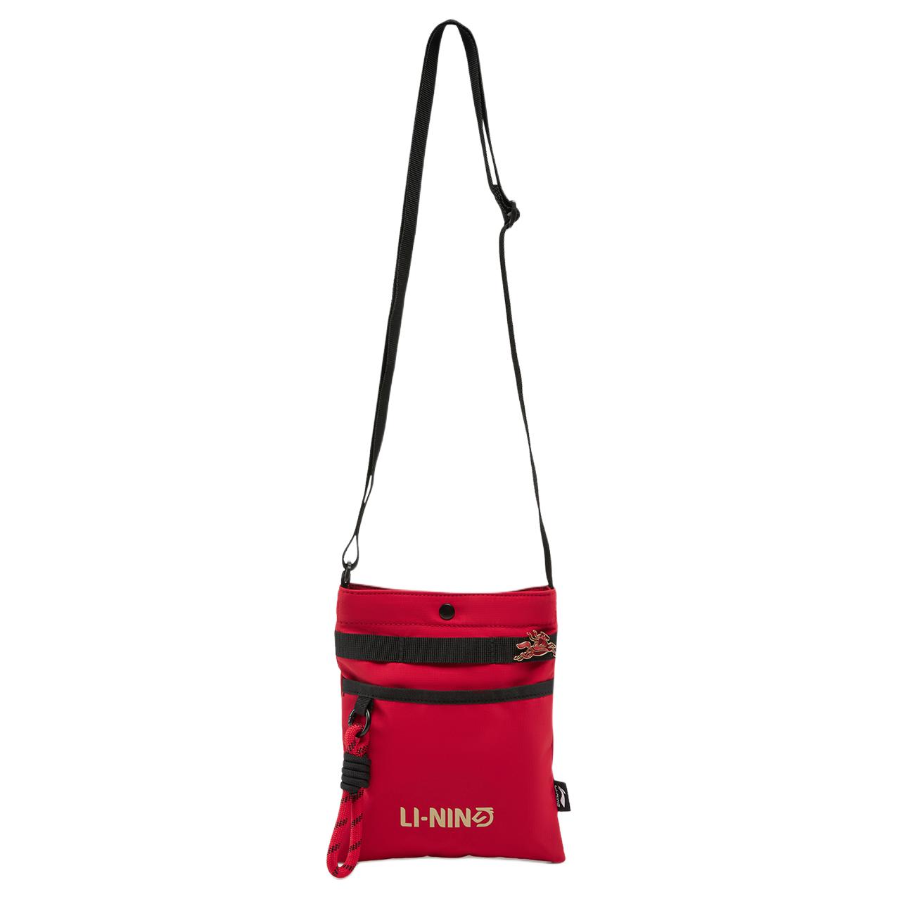 Li Ning China Culture Collection Nylon Crossbody Bags Unisex Red ABDW067-2