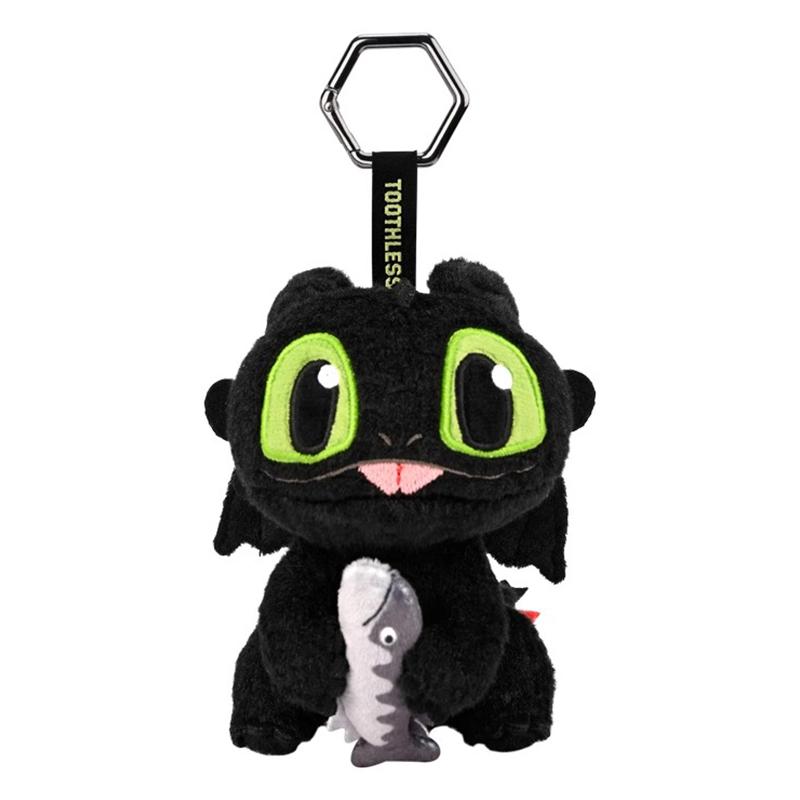 Real Universal Studios Dragon Taming Toothless Doll Plush Holding Fish Doll School Bag Doll Cute Gift