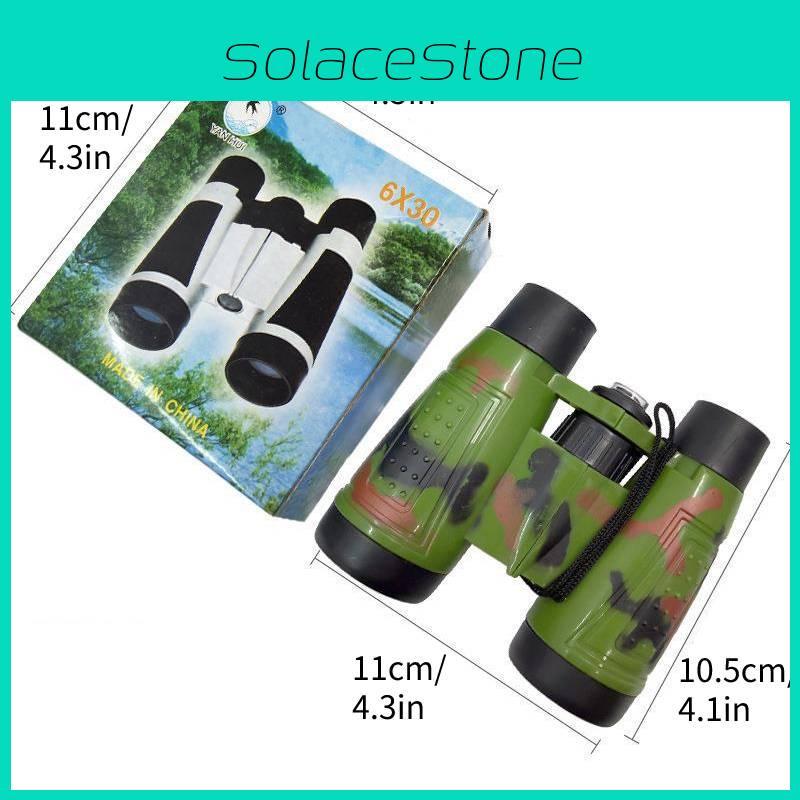 Foldable Kids Camouflage Binoculars With Compass For Outdoor Play