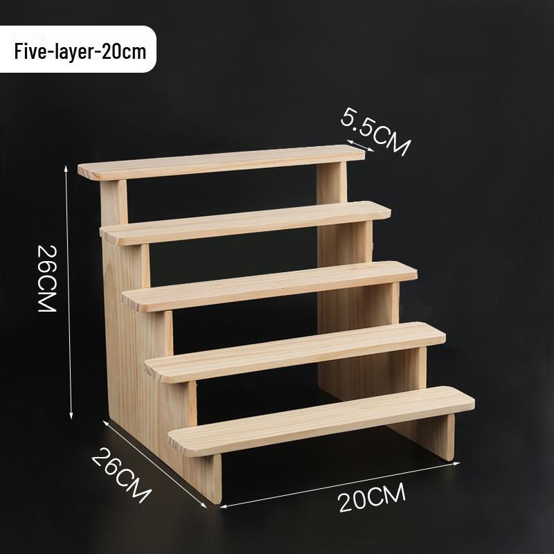 Solid Wood Display Rack for Action Figures, Collectibles, and Succulents