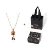 Wooden Coffee Bean Puppy Pendant Necklace - Light Luxury Accessory for Women