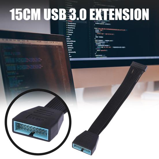 USB 3.0 Header Forlengelseskabel Hovedkort 19/20-pins Hann til Hunn Intern Forlengelseskabel USB 3.0 19-pins 20-pins Forlengeradapter