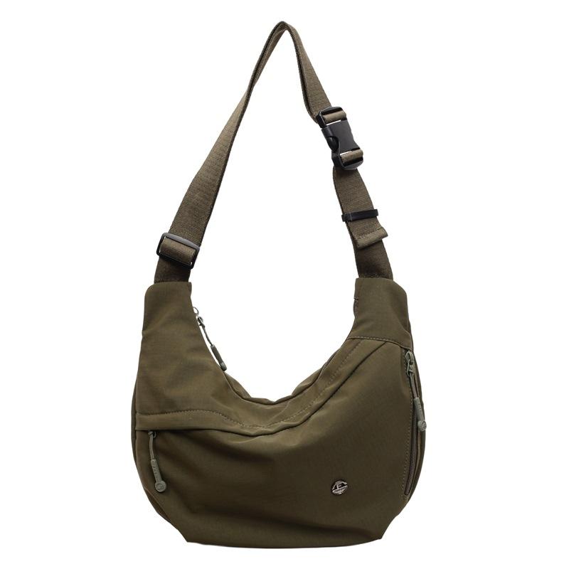 Fashion Batch Solid Color Shoulder Messenger Bag Large Capacity Leisure Foreign Style Women Bag Travel Bag Dumpling Bag