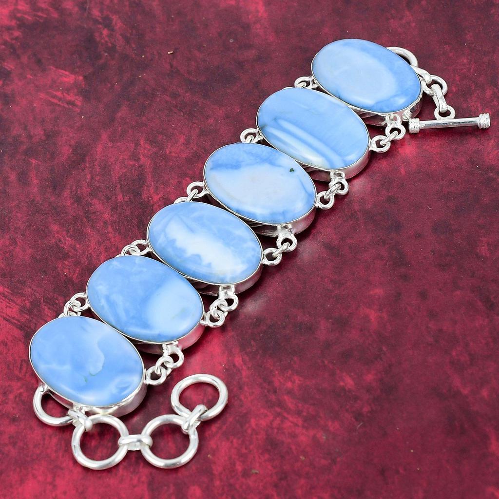 Owyhee Opal Bracelet, 925 Solid Sterling Silver Jewelry, Gemstone Jewelry, Handmade Adjustable Chain Bracelet Gift For Her ,Amazing Natural Jewelry