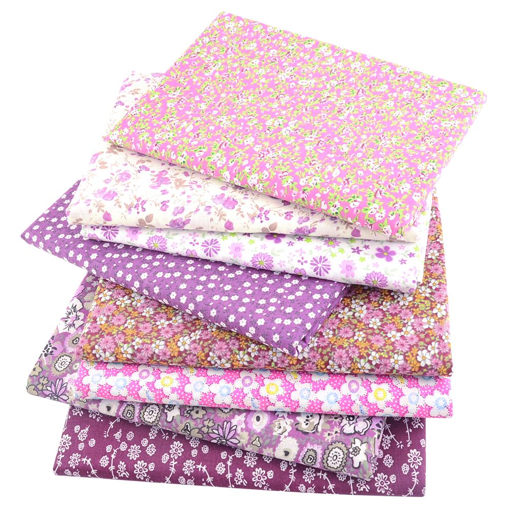Teramila 8PCS Pack Square Multicolor Printed Cotton Fabric For Sewing Quilt Cloth Needlework Plaid Handicraft Material Patchwork