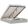 Ottoman Bed without Mattress Light Grey 140x190 cm Velvet