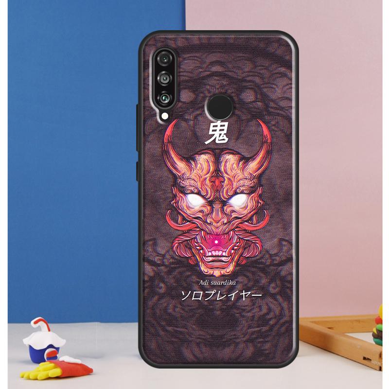 Oni Hannya Demon Mask For Huawei Nova 9 10 SE 12i 11i 8i 12s Y90 Y60 Y70 Y72 Y61 Y91 P20 P30 P40 Lite P60 Pro Case