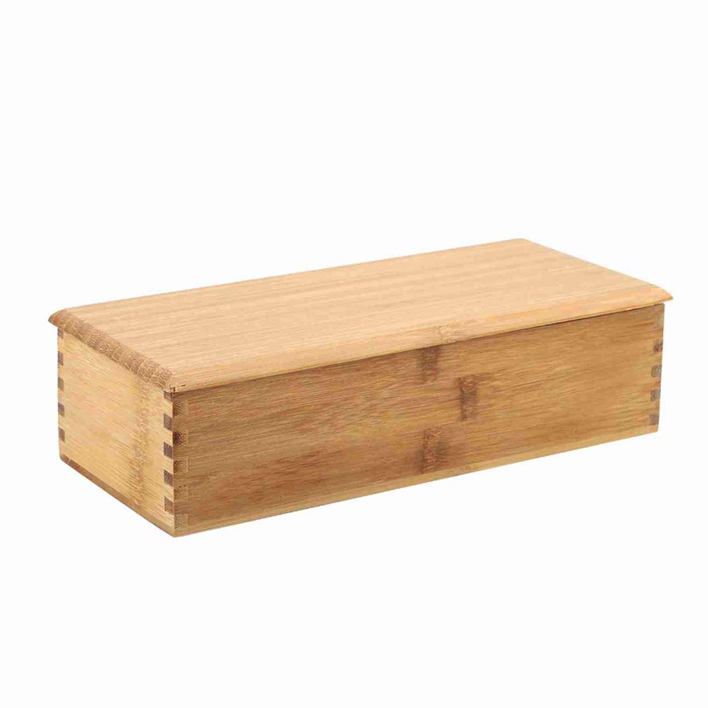 Caja de Palillos Japoneses Vajilla Cuchara Jaula Caja de Almacenamiento de Bambú Contenedor