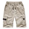 Pantaloncini da lavoro da uomo in cotone a vestibilità larga con tasche multiple