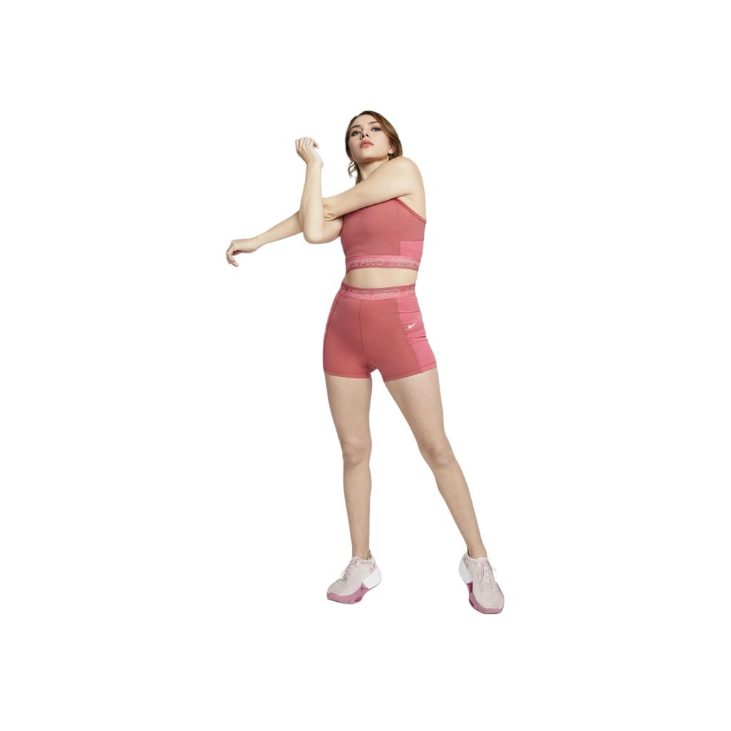 Nike High-Waisted Pocket Fitted Workout Shorts Women Shorts Pink DX0059-655