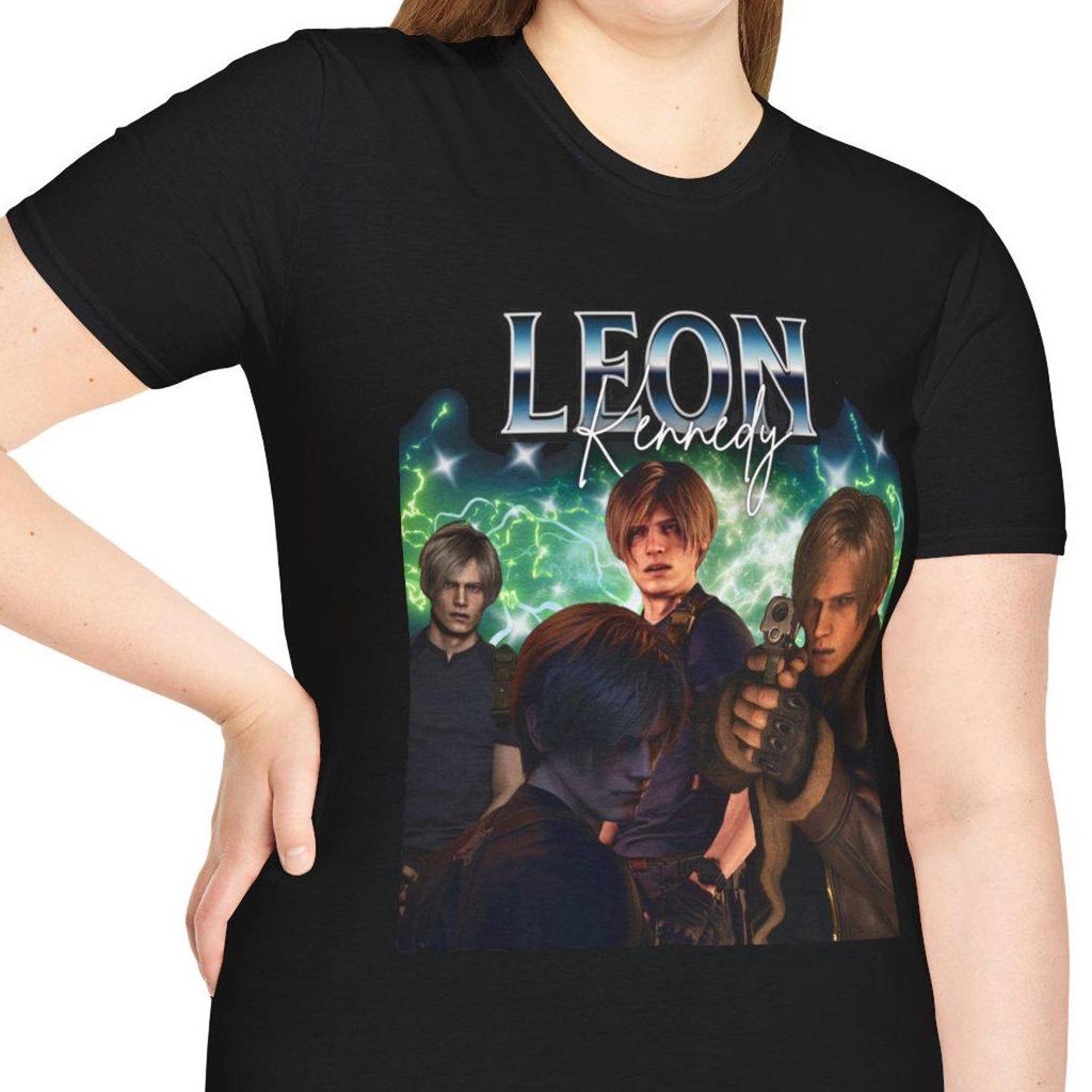 Unisex Resident Evil Leon S. Kennedy Gaming T-Shirt and kids T-Shirt, Videogame Bootleg Design