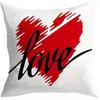 Red Hearts Pillowcase with White HeartsSuitable for Sofa Car Bedroom Decorative Cushion Cover Pillow Cover