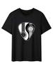 Unisex's Yin & Yang Guitar Print T-Shirt