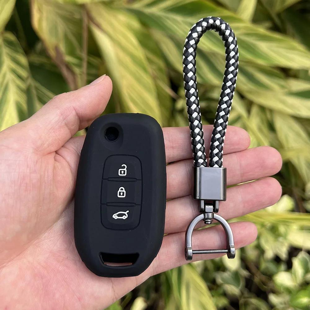 Silikon Autoschlüsselhülle Weiche Fernbedienungsabdeckung für Renault Kwid Trafic Clio Kadjar Clio 5 Captur Arkana Sandero Stepway Logan Twingo