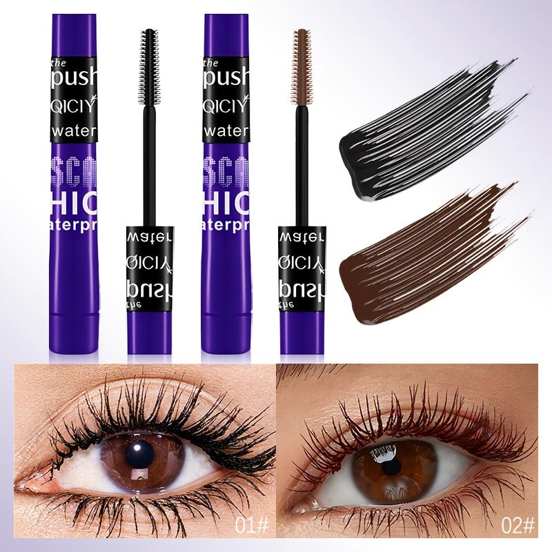 Two-Color Curling Volumizing Mascara, Natural Lengthening, Long-Lasting, Black & Brown. Anti-Fade, Anti-Clumping, Quick-Drying, Easy To Apply