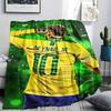 1PC Neymar Patterned Flannel Blanket Suitable For All Seasons for Home Decor Warmth and Comfort Gifts Holiday Present