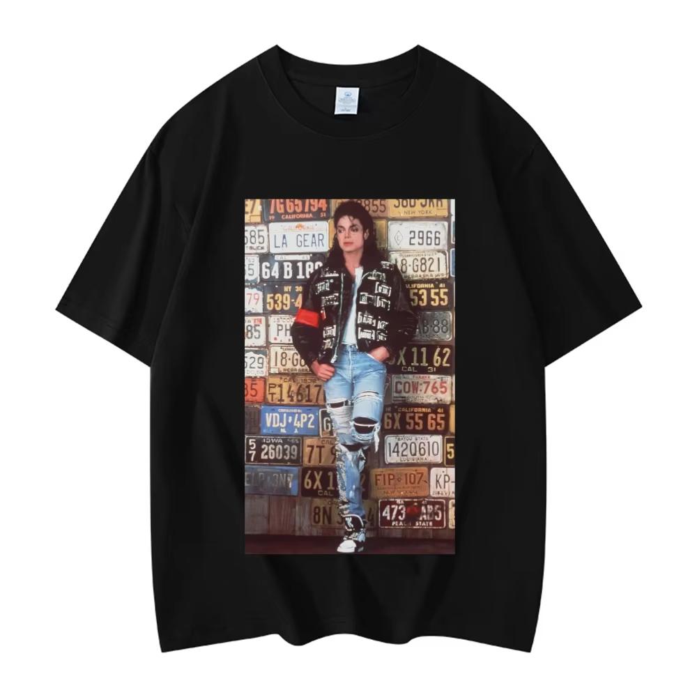 2026 New Summer Fun Vintage T-Shirts, Michael Jackson Printed Unisex Fashion Short Sleeve Tops T-shirt