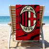 Milan Football club Printed Beach Towel, Super Soft Microfiber, Perfect Gift Birthday, for Pool, Beach, Travel, for family and friends