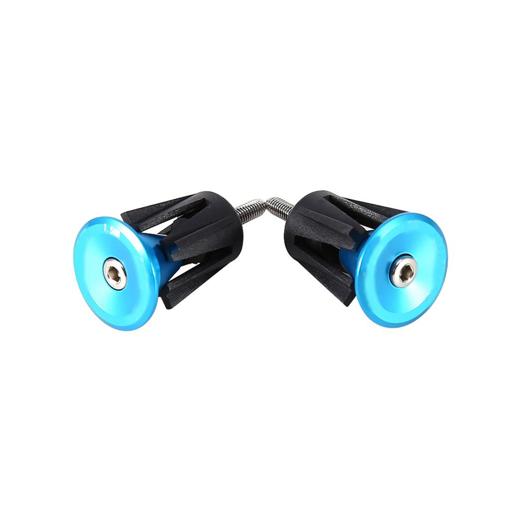 1 Pair Bike Aluminum Handlebar Grips Plug Handle Bar End Plugs Blue