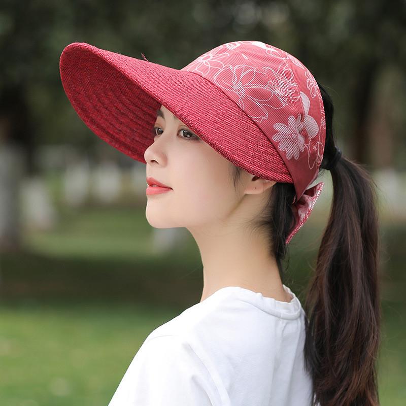 Sun Protection Wide Brim Sun Hat For Women With Foldable Design For Beach And Outdoor Travel