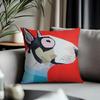 Viral BBull Terriered Cushion Cover Antidustmite Pillowcase Invisible Zipper Silky Short Plush Sofa Cushion Cover