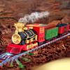 134 190 Stück Klassische Weihnachtszug-Set Mini-Zug-Spielzeug-Set mit mit Scheinwerfer Rauch Realistische Geräusche Elektrischer Schienenwagen