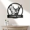 Exclusive Deer Hunting Metal Wall Art Custom Nameplate Modern Home Decor Gift