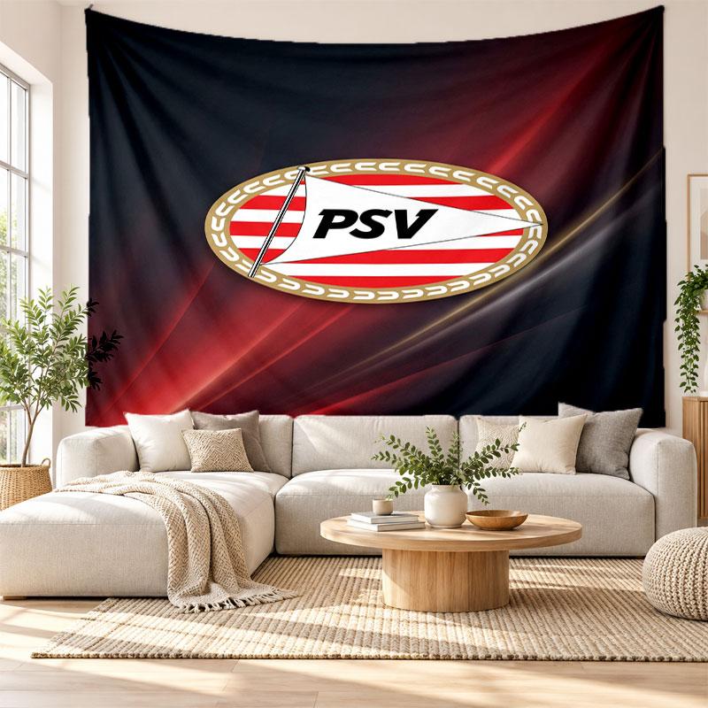 PSV Eindhoven FC Wall Tapestry, Soft Fabric Wall Hanging, Decorative Backdrop For Bedroom Home Wall Art